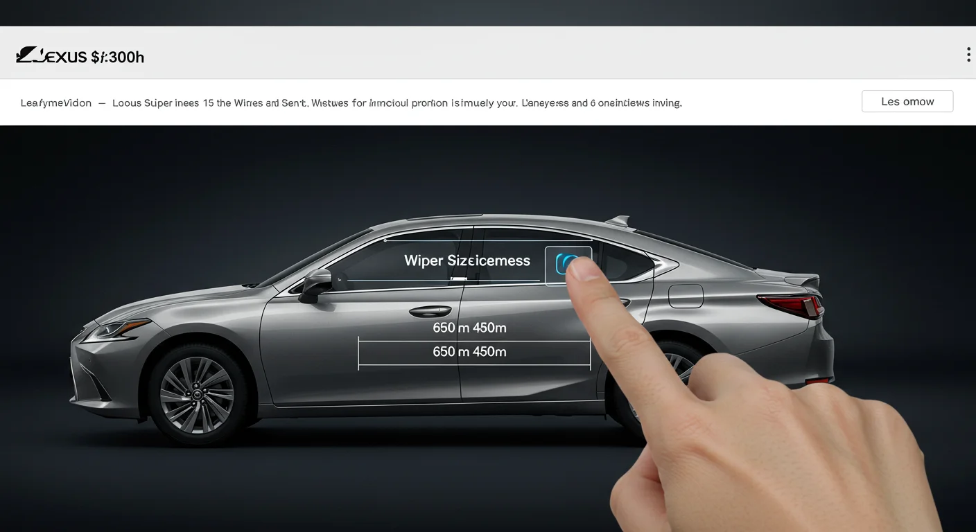 내 차에 딱 맞는 렉서스 ES300h 와이퍼 사이즈와 호환 정보