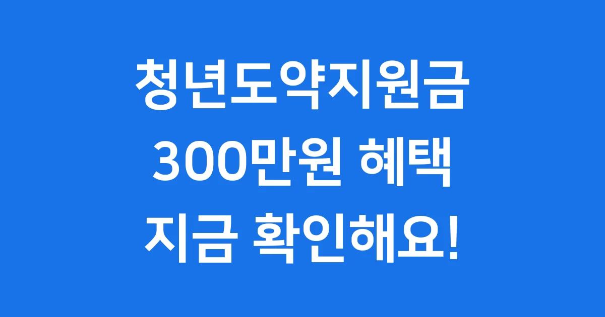 청년도약지원금 300만원 신청 자격 2025년 청년도약지원금 300만원 신청 자격 2025년