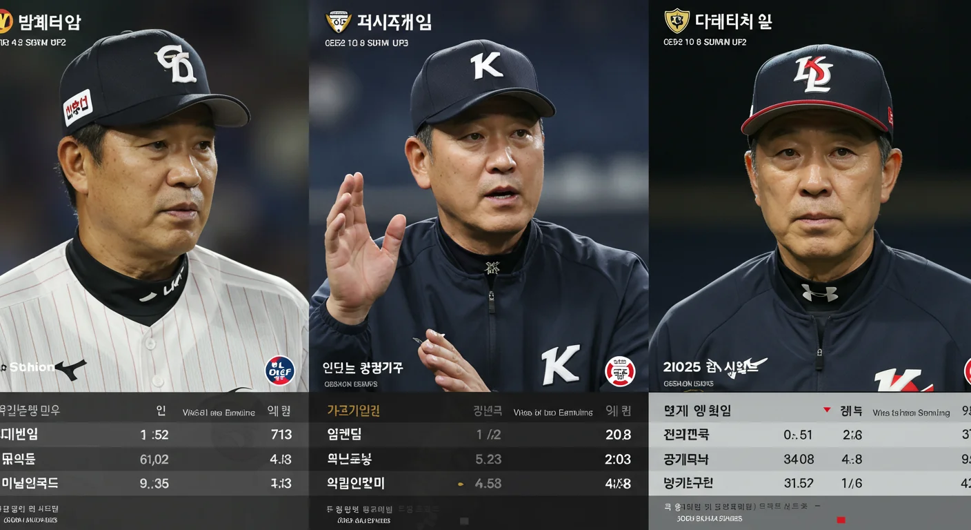 최근 3년간 KBO 감독들의 불꽃 튀는 성적표