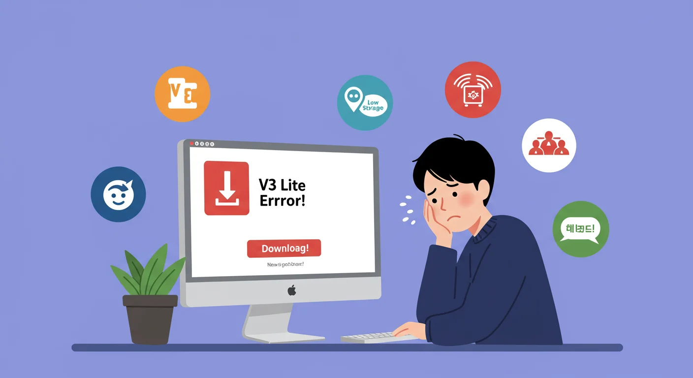 V3 무료백신 다운로드, 뭐가 문제일까요? (가장 흔한 이유들)