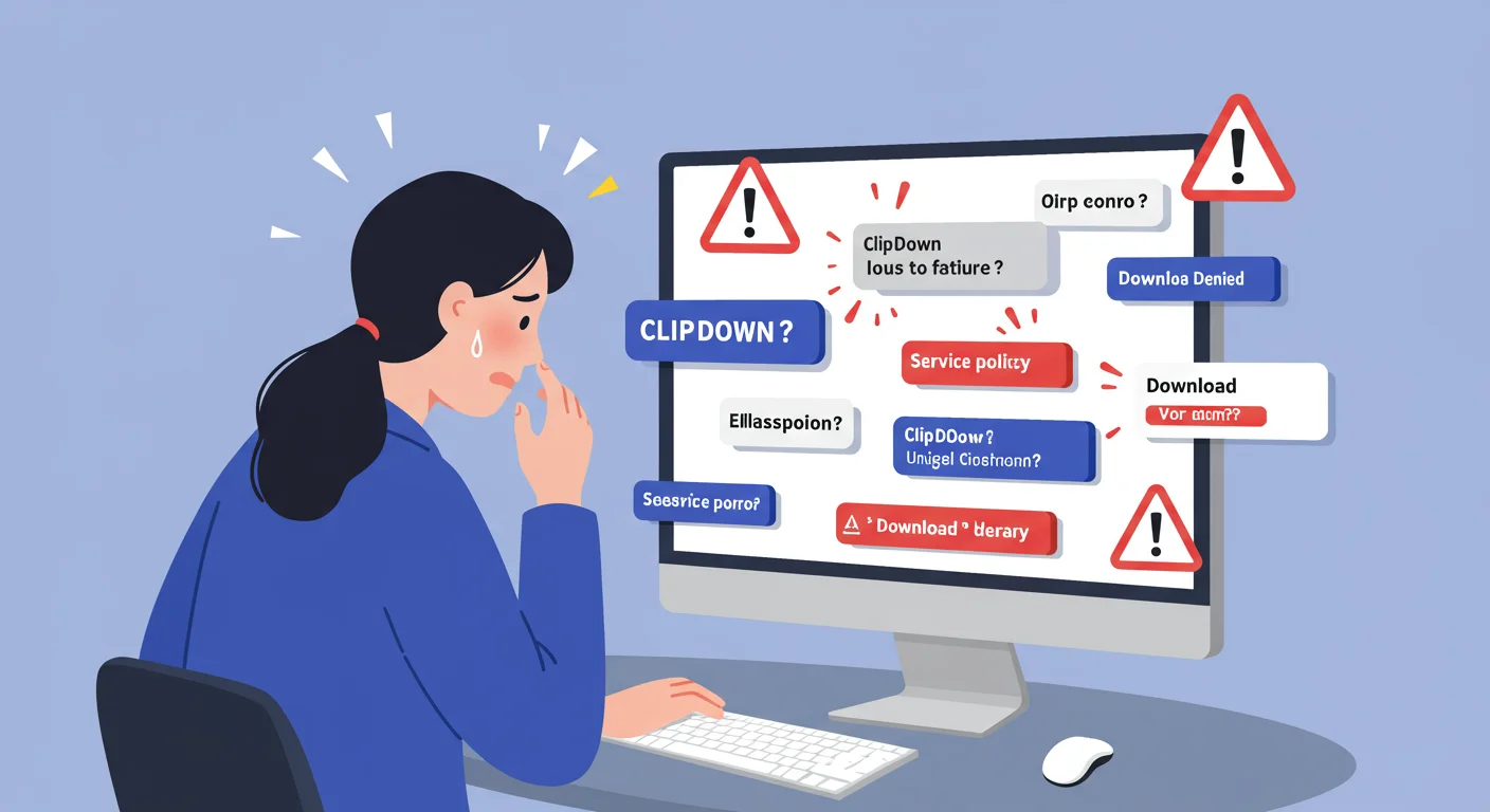 클립다운 다운로드가 안될 때, 이런 오류가 생겨요!