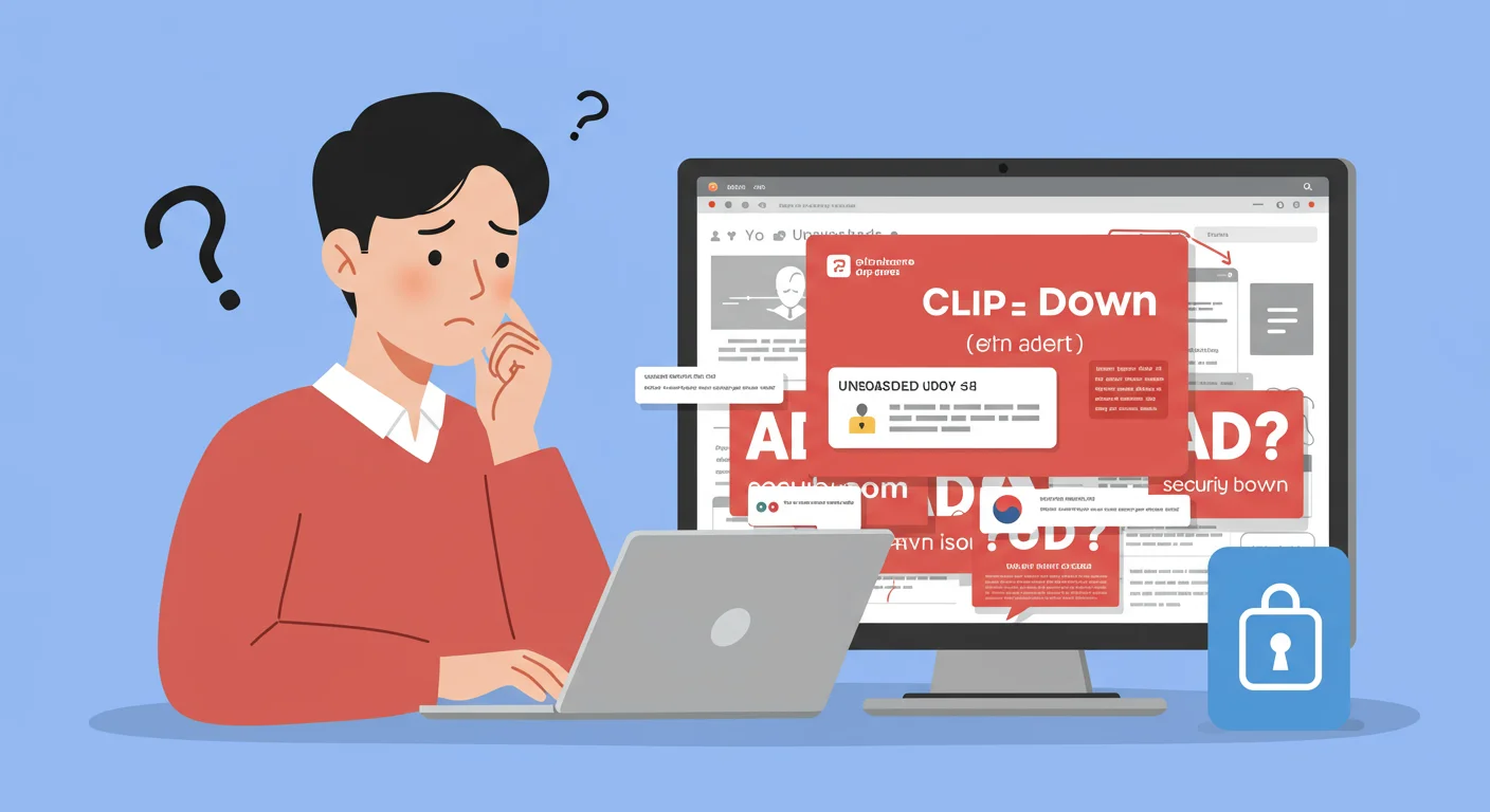 클립다운 설치 후 이상한 팝업창이 뜬다면?