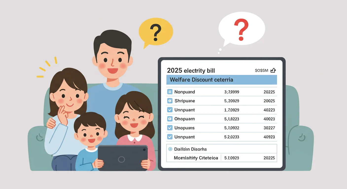 2025년 전기요금 복지 할인 대상, 우리 가족도 될까요?