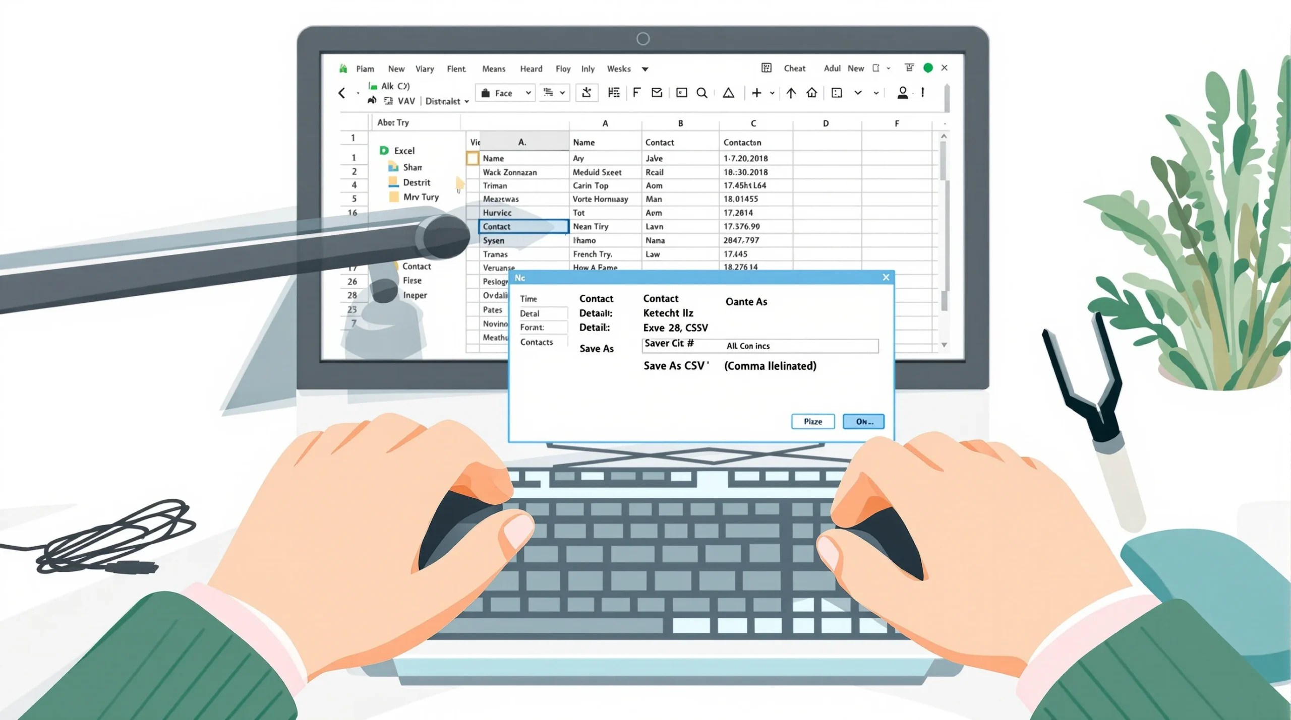 연락처 엑셀 파일을 CSV로 만드는 방법