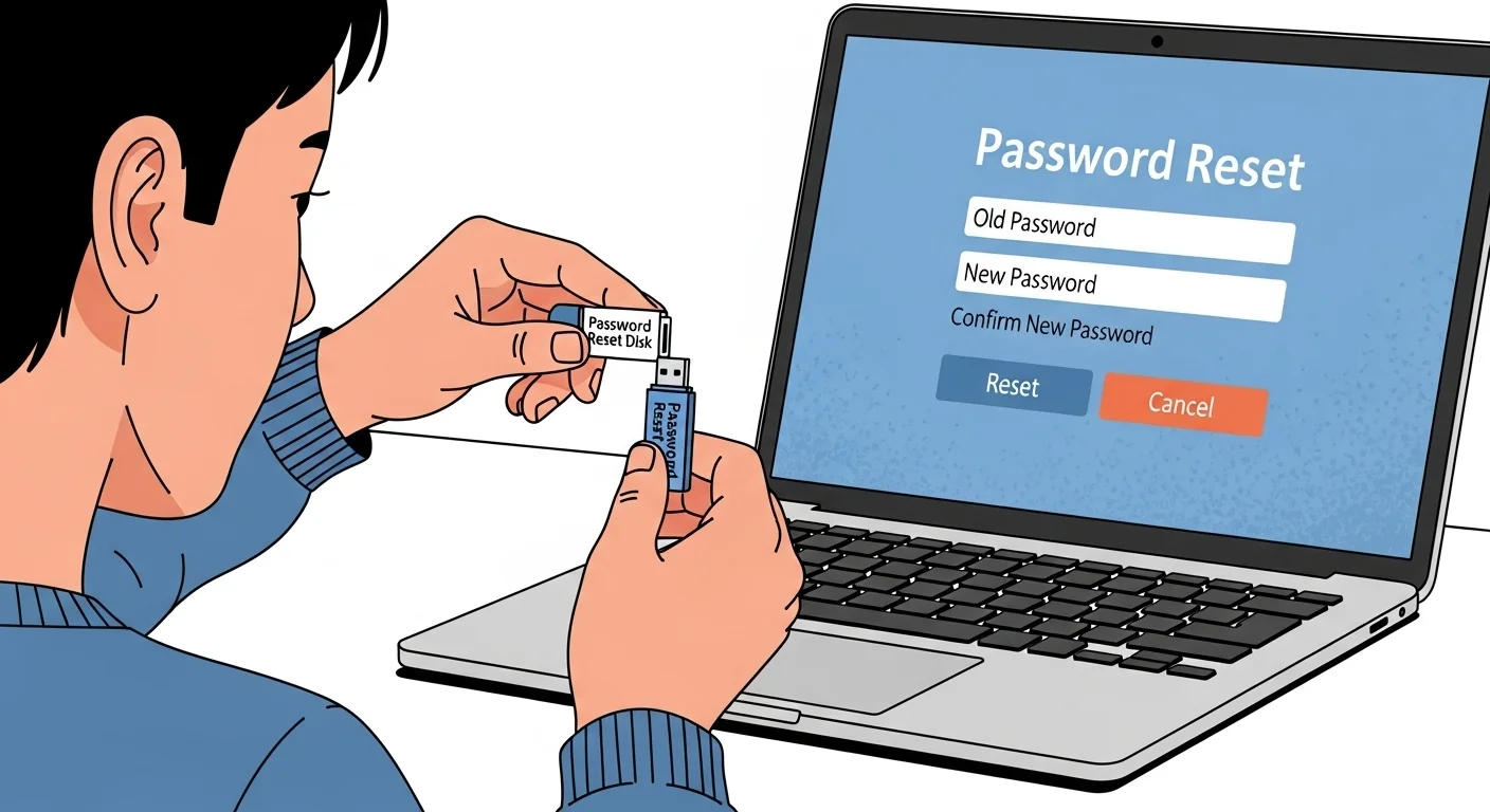 로컬 계정: 암호 재설정 디스크 활용법