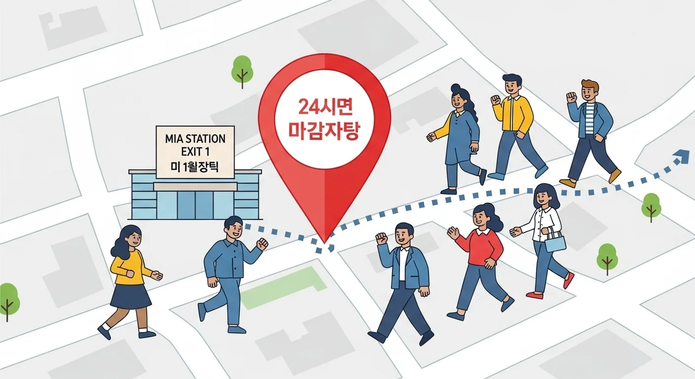 미아역에서 2분! 찾아가기 정말 쉬워요