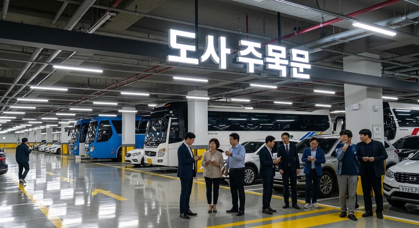 도사주차장: 대형버스 전용 유료 주차장