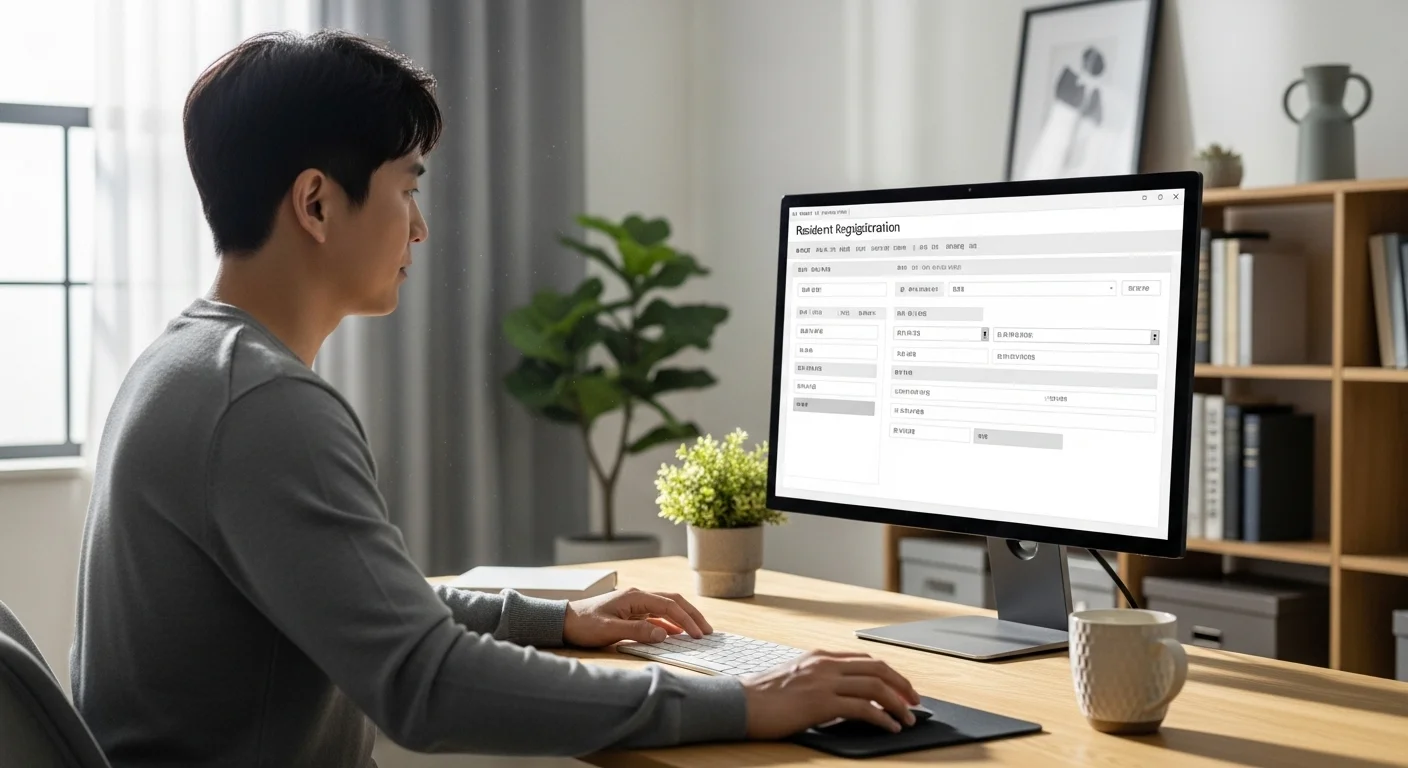 온라인 전입신고 1단계: 내 정보와 이사 사유 입력
