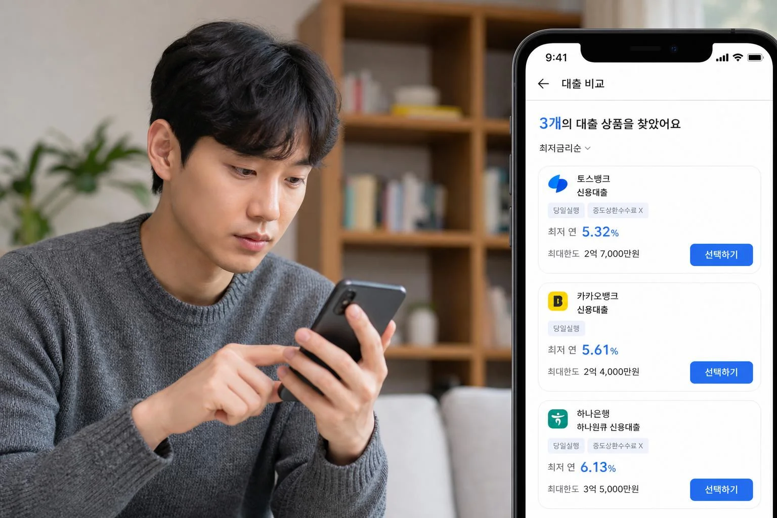 1분 만에 끝내는 대출 조회, 어떻게 진행되나요?