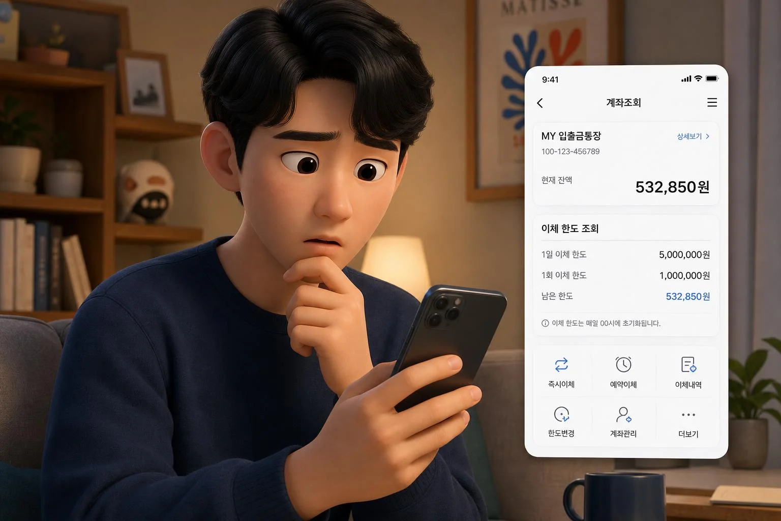 잔액, 한도, 계좌 제한은 없는지 확인해요