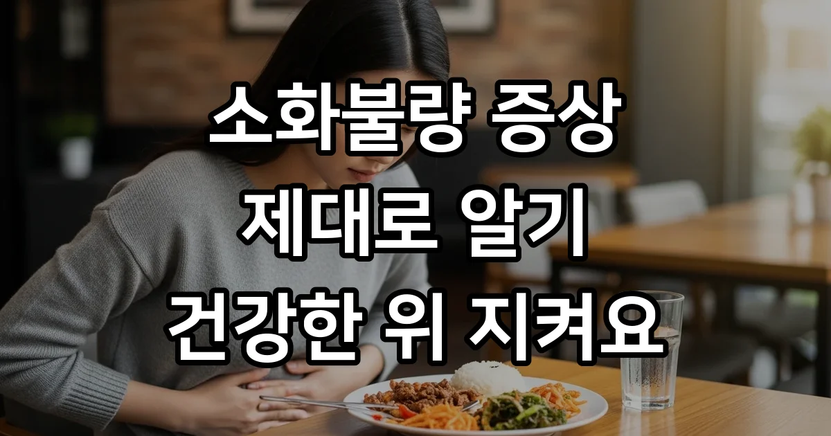 소화불량 증상 제대로 알기 건강한 위 지키는 법