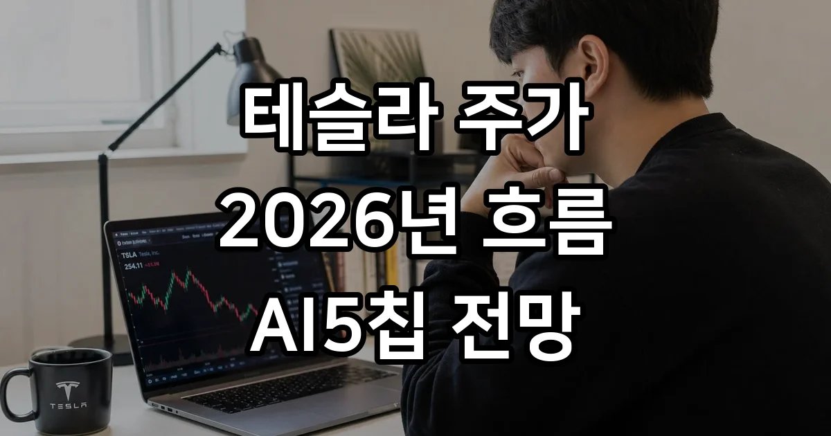 테슬라주가 2026년 실시간 흐름 AI5칩 전망