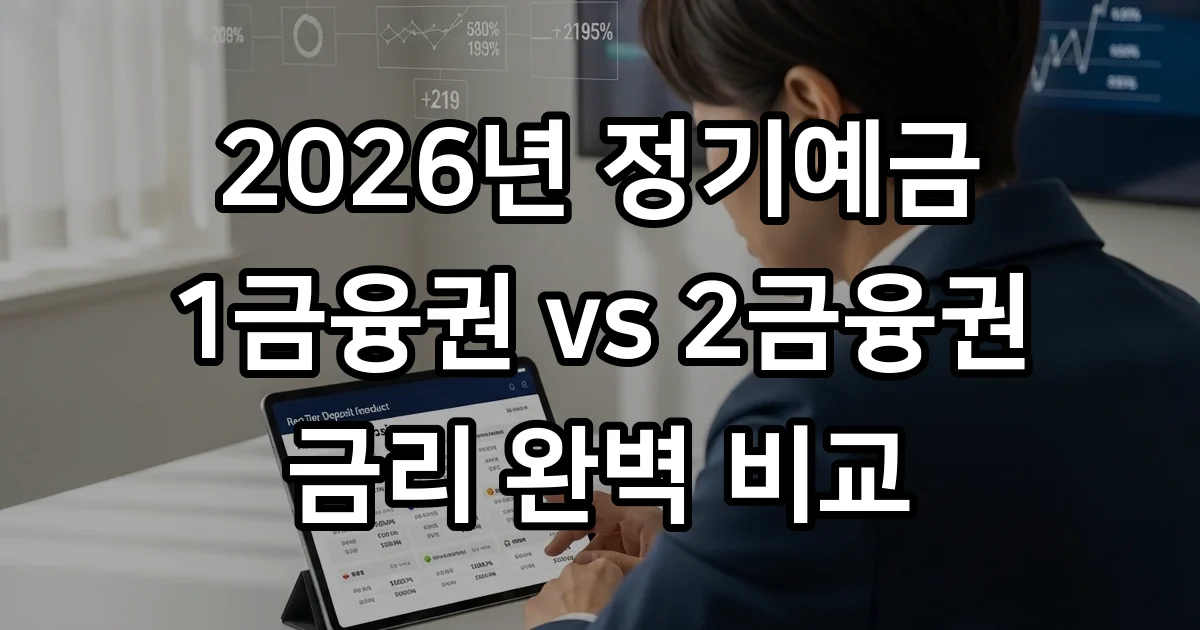 정기예금금리비교 1금융권 저축은행 2026년 순위