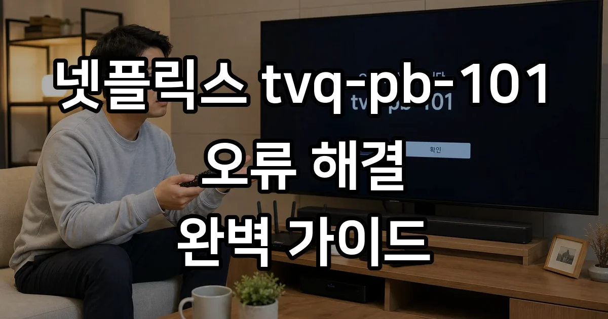 넷플릭스 오류코드 tvq-pb-101 해결 방법