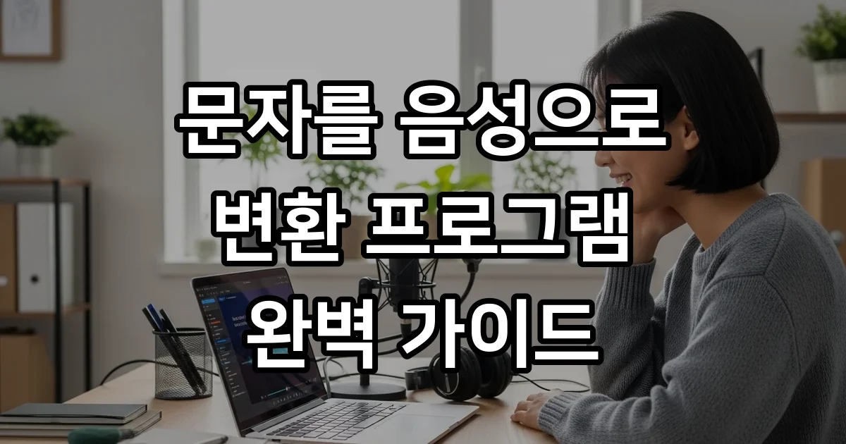 문자를 음성으로 변환 프로그램 상세 비교