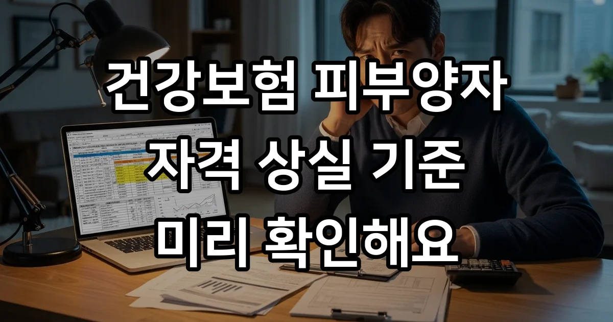 건강보험 피부양자 자격 상실 기준 2026년 계산기 조회