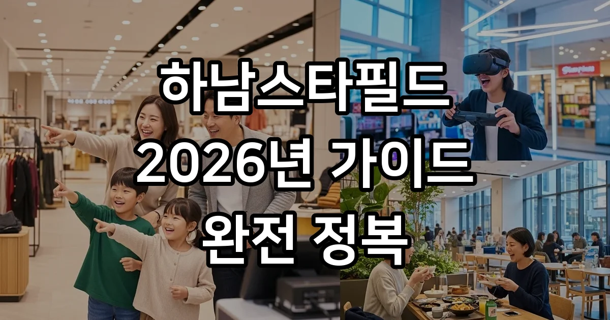 하남스타필드 2026년 이용방법 층별안내 주차팁