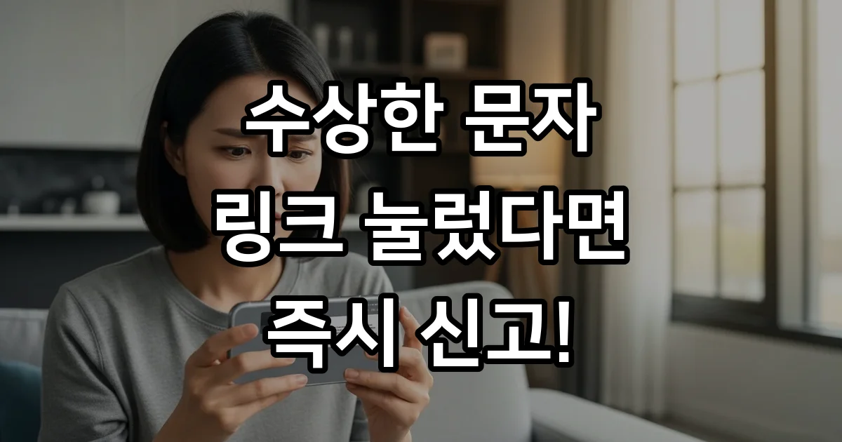 수상한 문자 링크 눌렀을때 신고전화 대처법