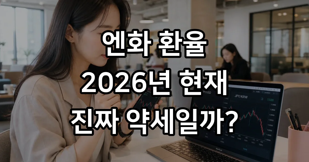 엔화환율 2026년 현재 왜 약세일까요 원인과 영향