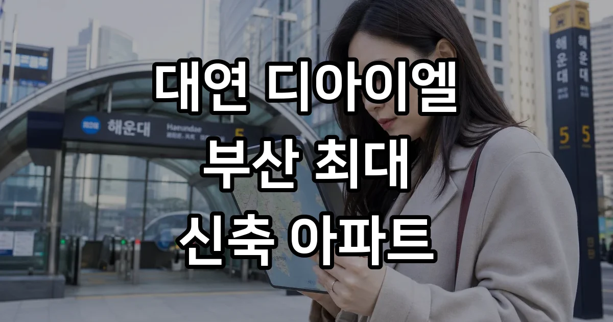 대연디아이엘 부산 대규모 신축 아파트 정보