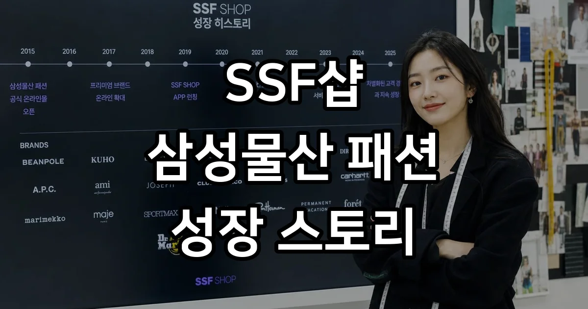 SSF샵 삼성물산 패션 온라인몰 핵심 서비스