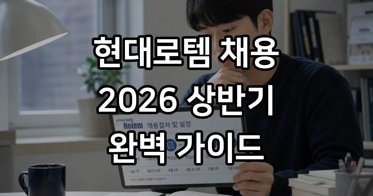 현대로템 채용 2026 상반기 신입사원 일정 직무