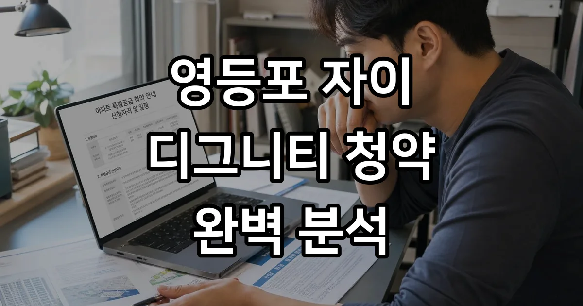 영등포 자이 디그니티 무순위 청약 자격 조건