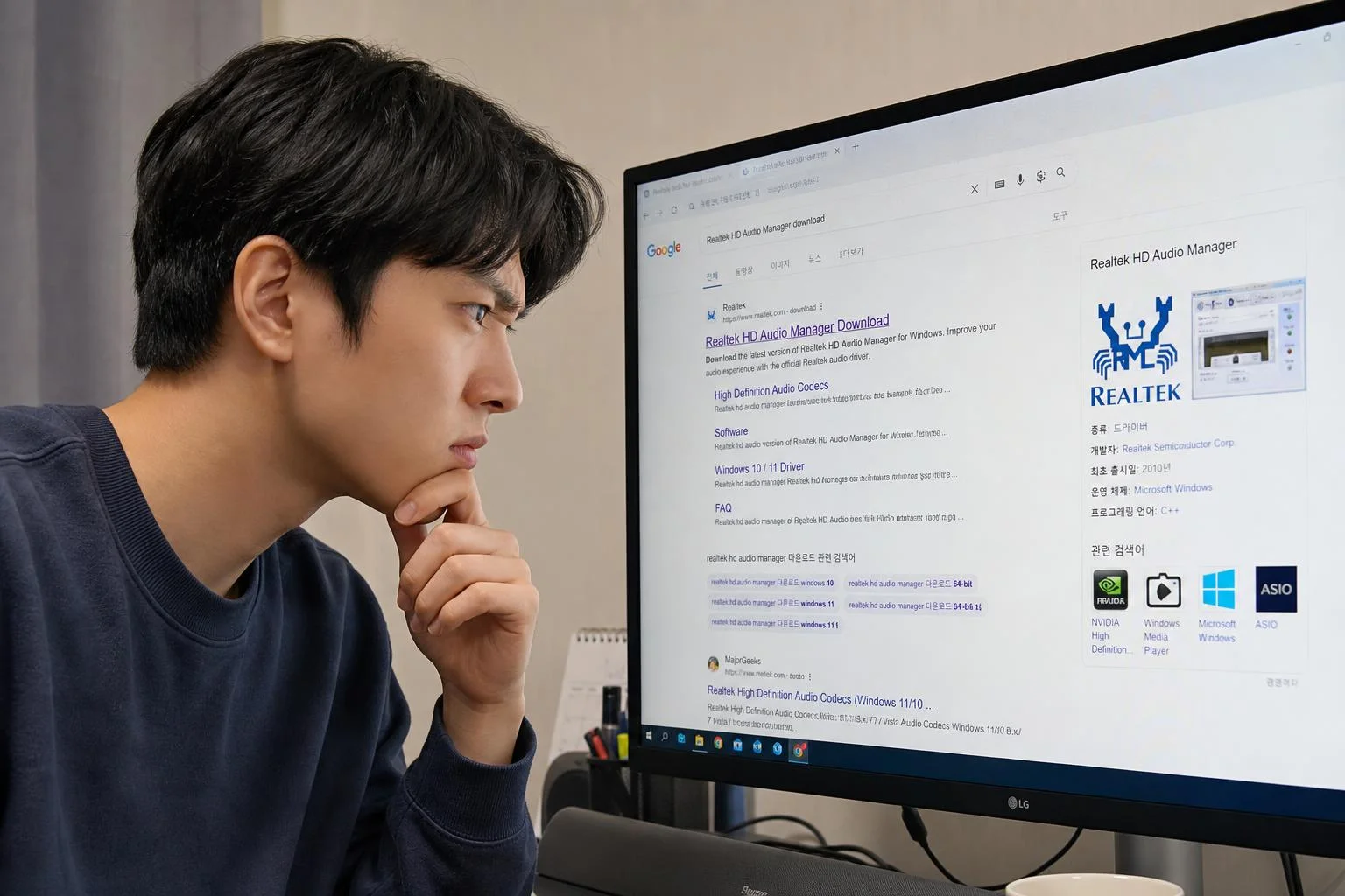 Realtek HD 오디오 관리자, 어디서 다운받나요?