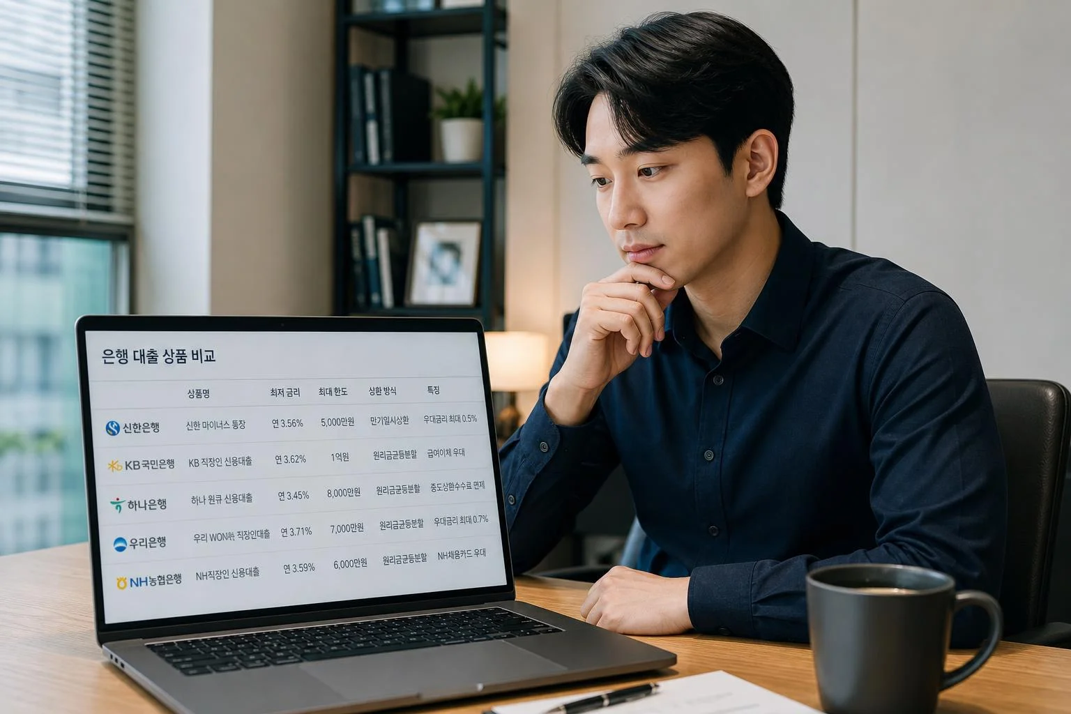 은행별 직장인 마이너스 대출 한도·금리 수준 비교 (2025~2026 최신)