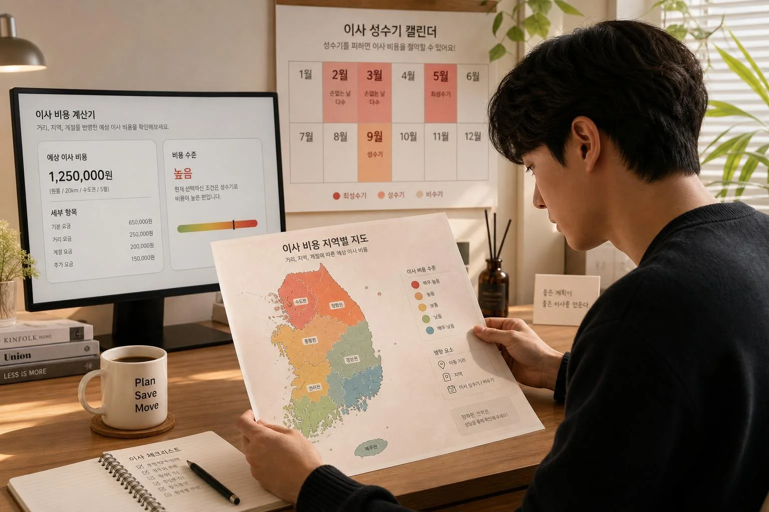 거리, 성수기, 지역 프리미엄에 따른 이사비용 변동 요인