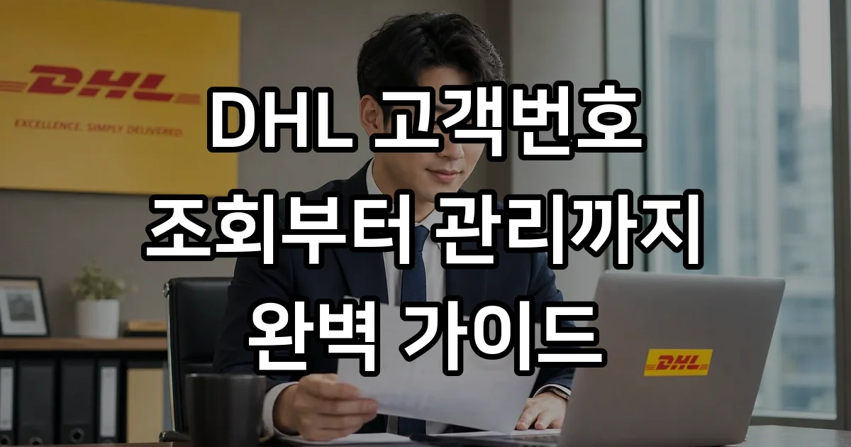 DHL 고객번호 조회 신청 발급 절차