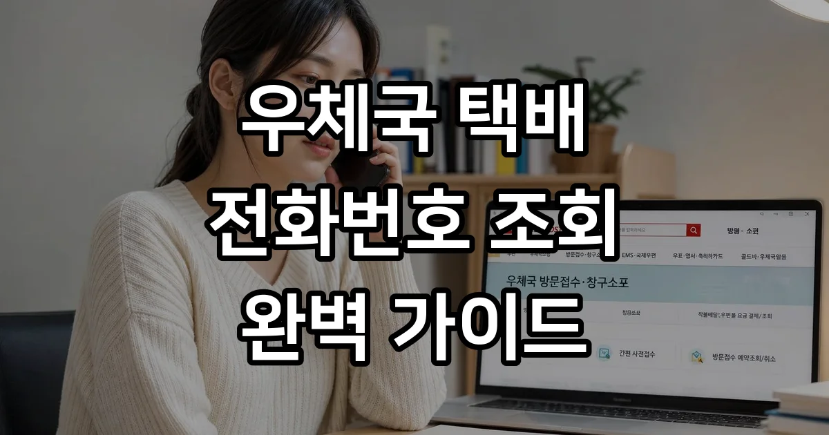 우체국 택배 전화번호 조회 방법 고객센터