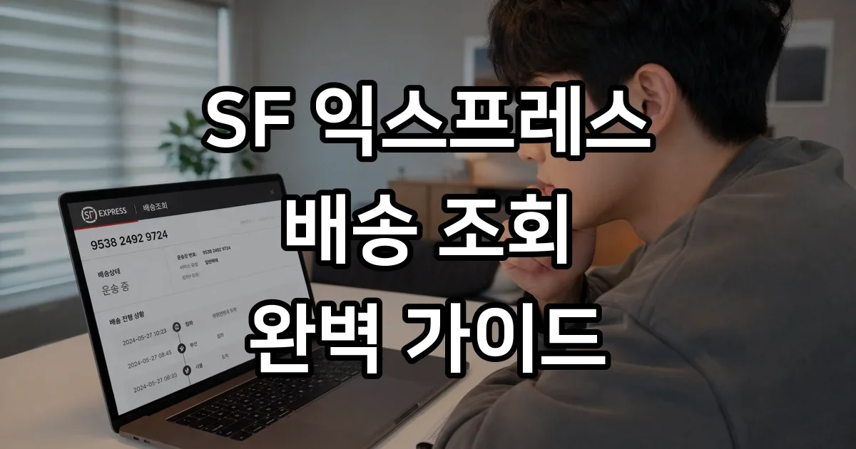 SF 익스프레스 배송 조회 운송장 형식과 방법