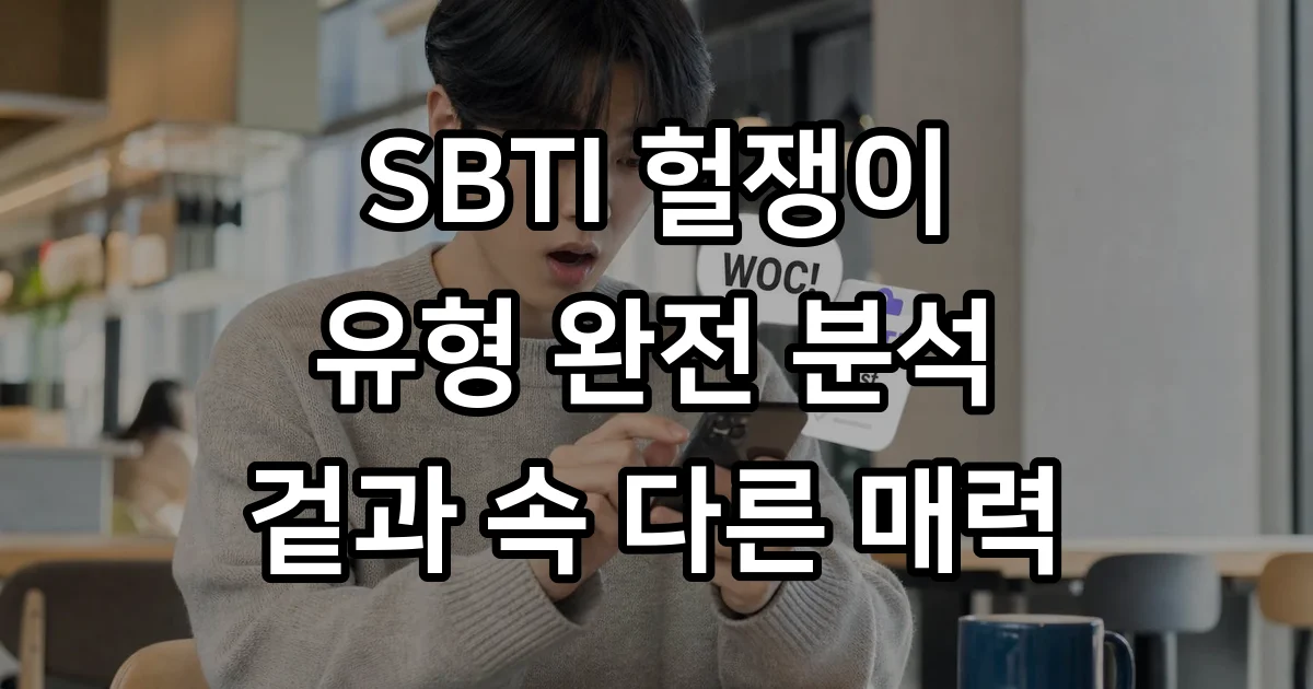 SBTI 헐쟁이 유형 완전 분석 겉과 속 다른 매력