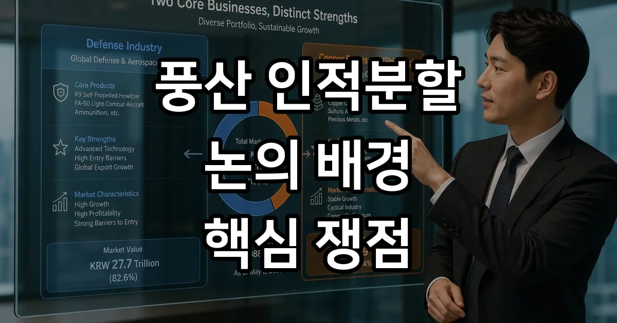 풍산 인적분할 논의 배경 핵심 쟁점