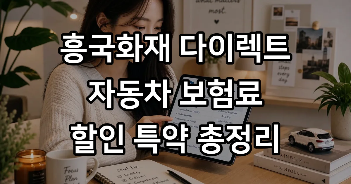 흥국화재 다이렉트 자동차 보험료 할인 특약 총정리