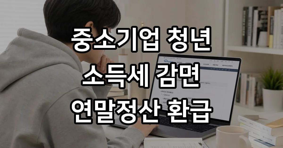 중소기업 청년 소득세 감면 연말정산 환급 신청