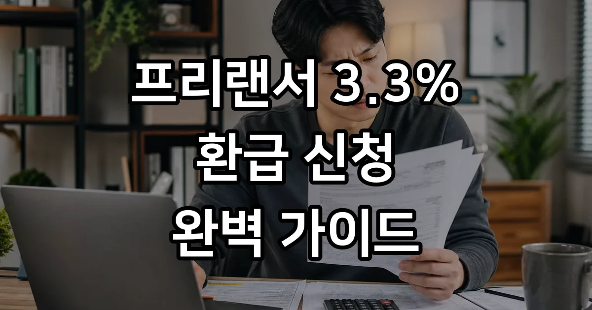 프리랜서 원천징수 환급 2026년 신청방법 조건 확인