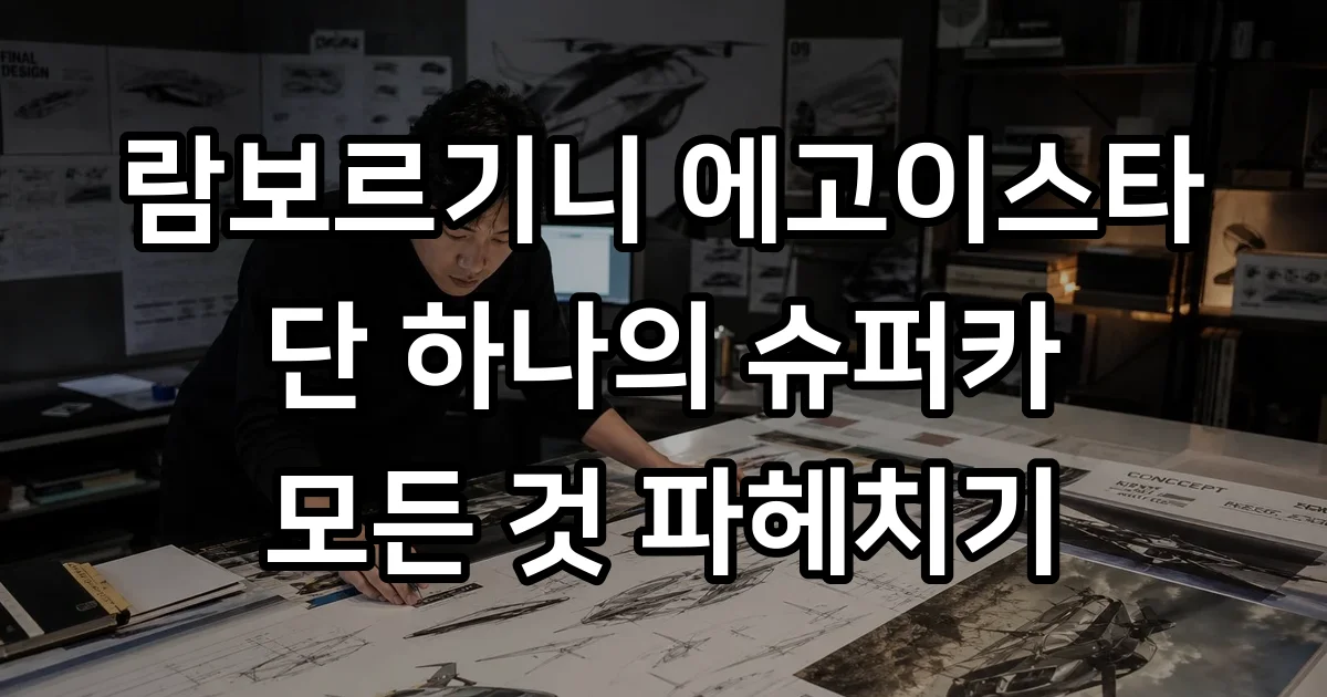 람보르기니 에고이스타 가격 디자인 스펙 1인승 콘셉트카