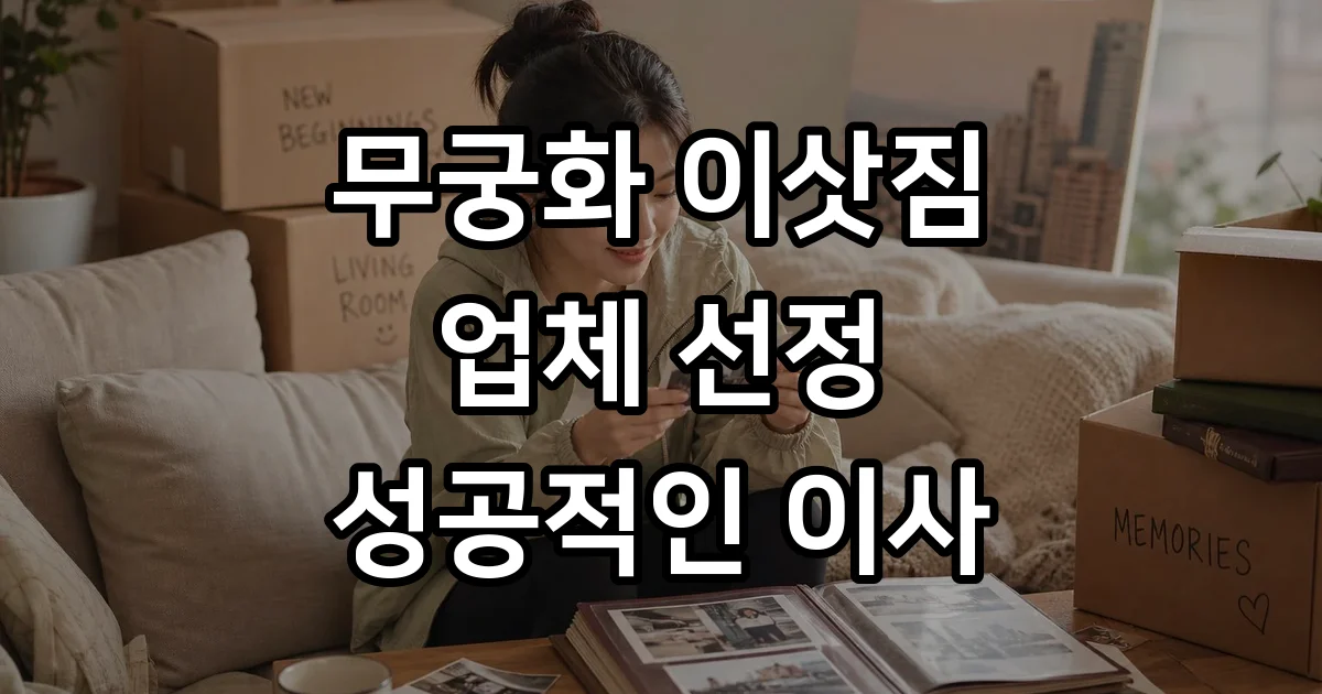 무궁화 이삿짐 비용 서비스 신뢰 확인 방법
