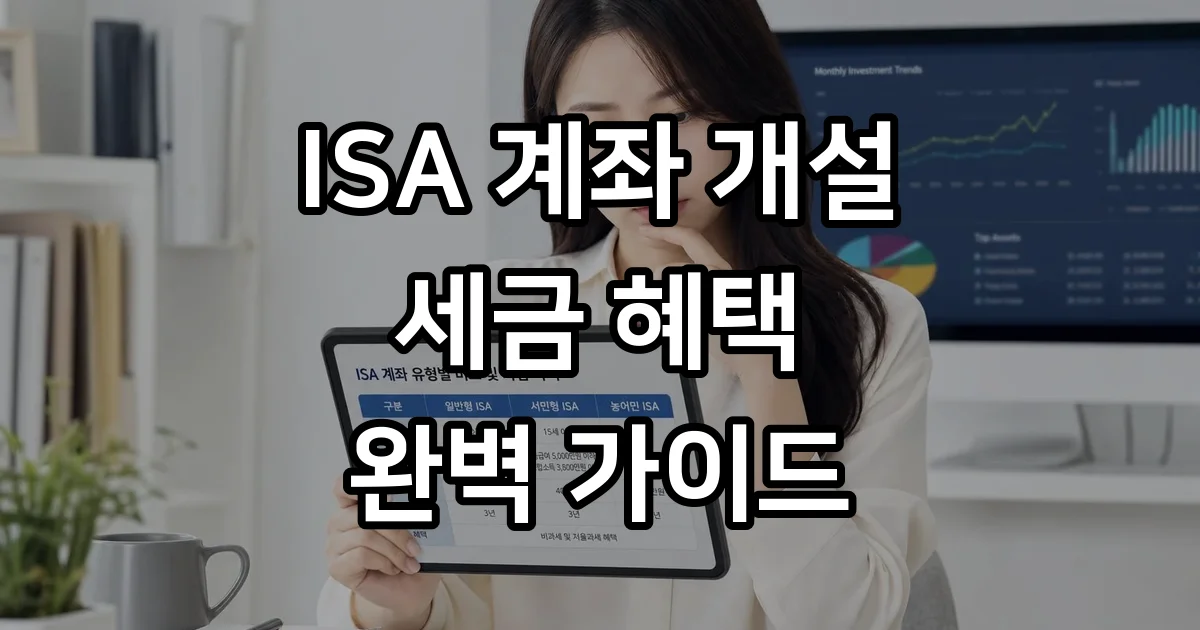 ISA 계좌 개설 세금 혜택 자격요건 2026년 완벽정리