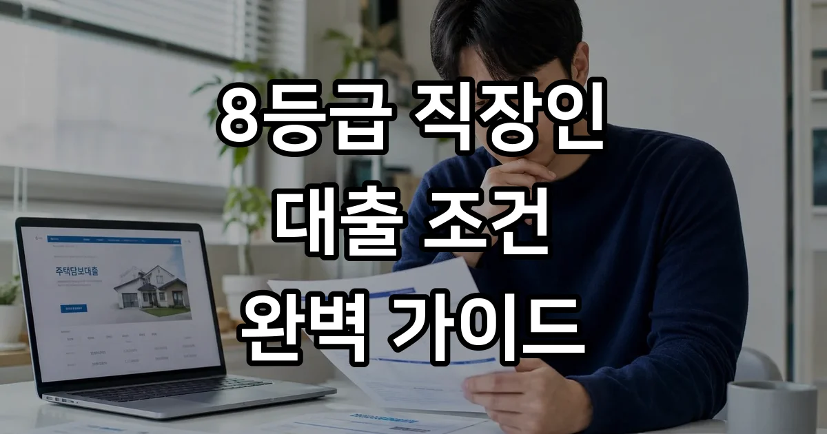 8등급 직장인 대출 조건 금리 신청방법