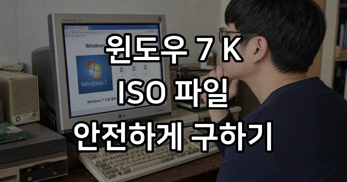 윈도우 7 Professional K ISO 다운로드 안전하게 구하는 법
