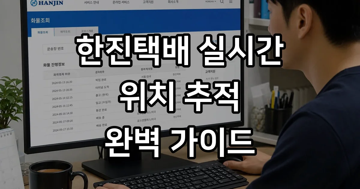 한진택배 실시간 위치 추적 배송조회 방법