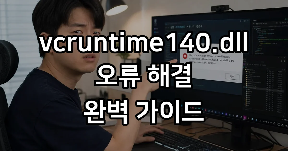 vcruntime140 dll 오류 해결 다운로드 가이드